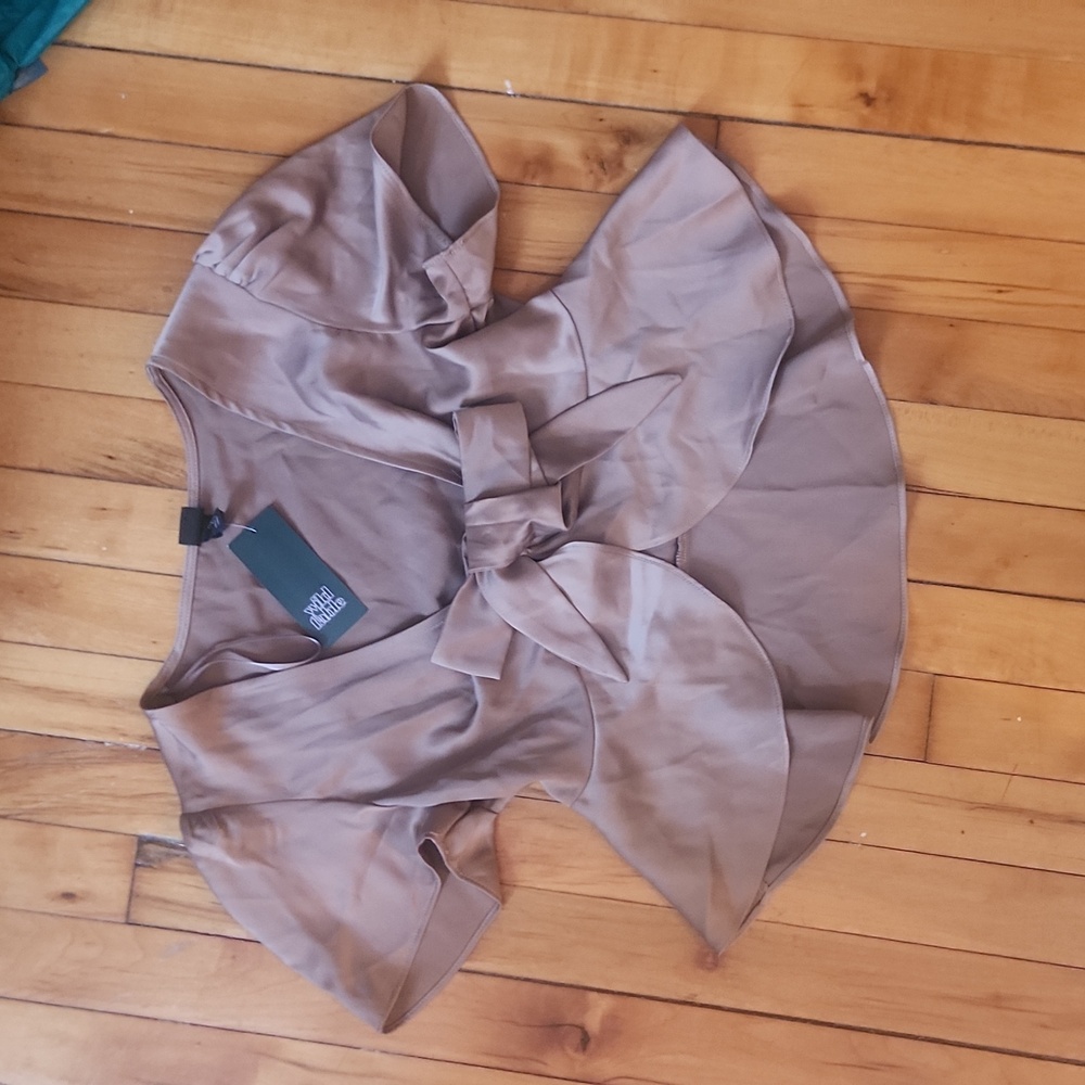 Wild Fable Tie Shirt Shiny Tan